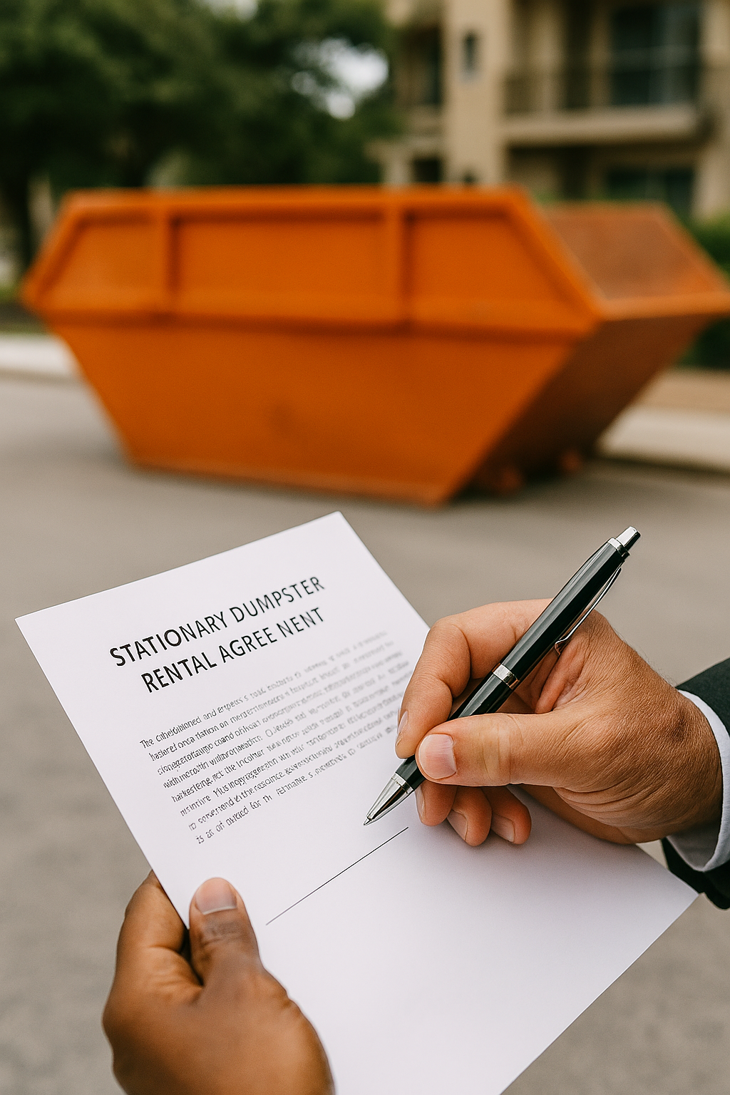 Descarte comercial de resíduos