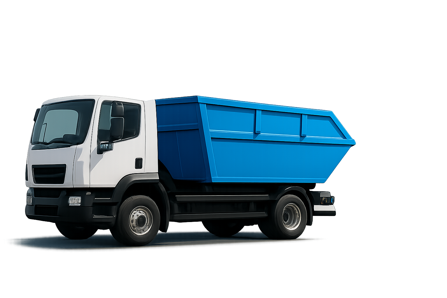 Caçamba de entulho limpa e pronta para uso